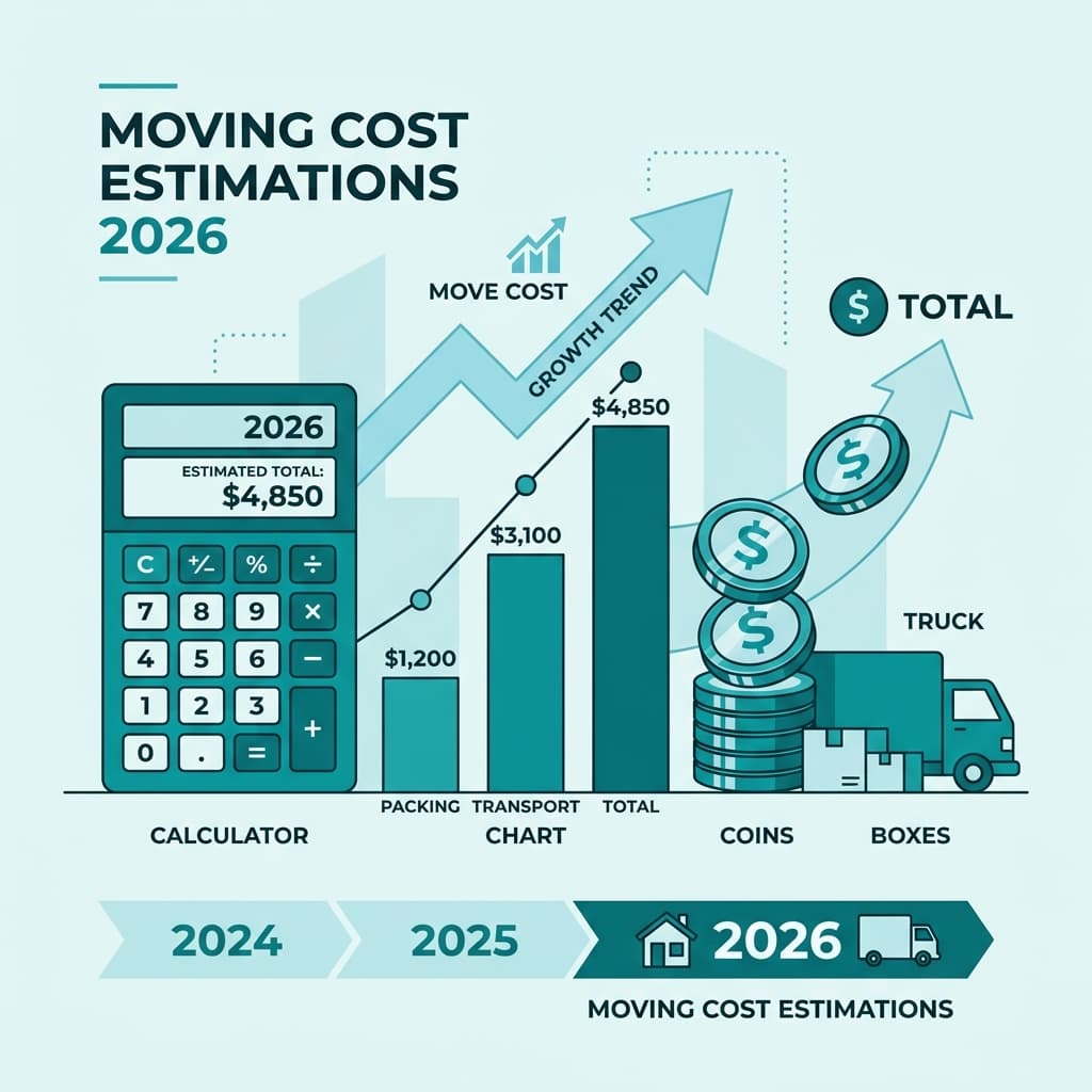 Calculate average long distance moving cost 2026 with cost guides
